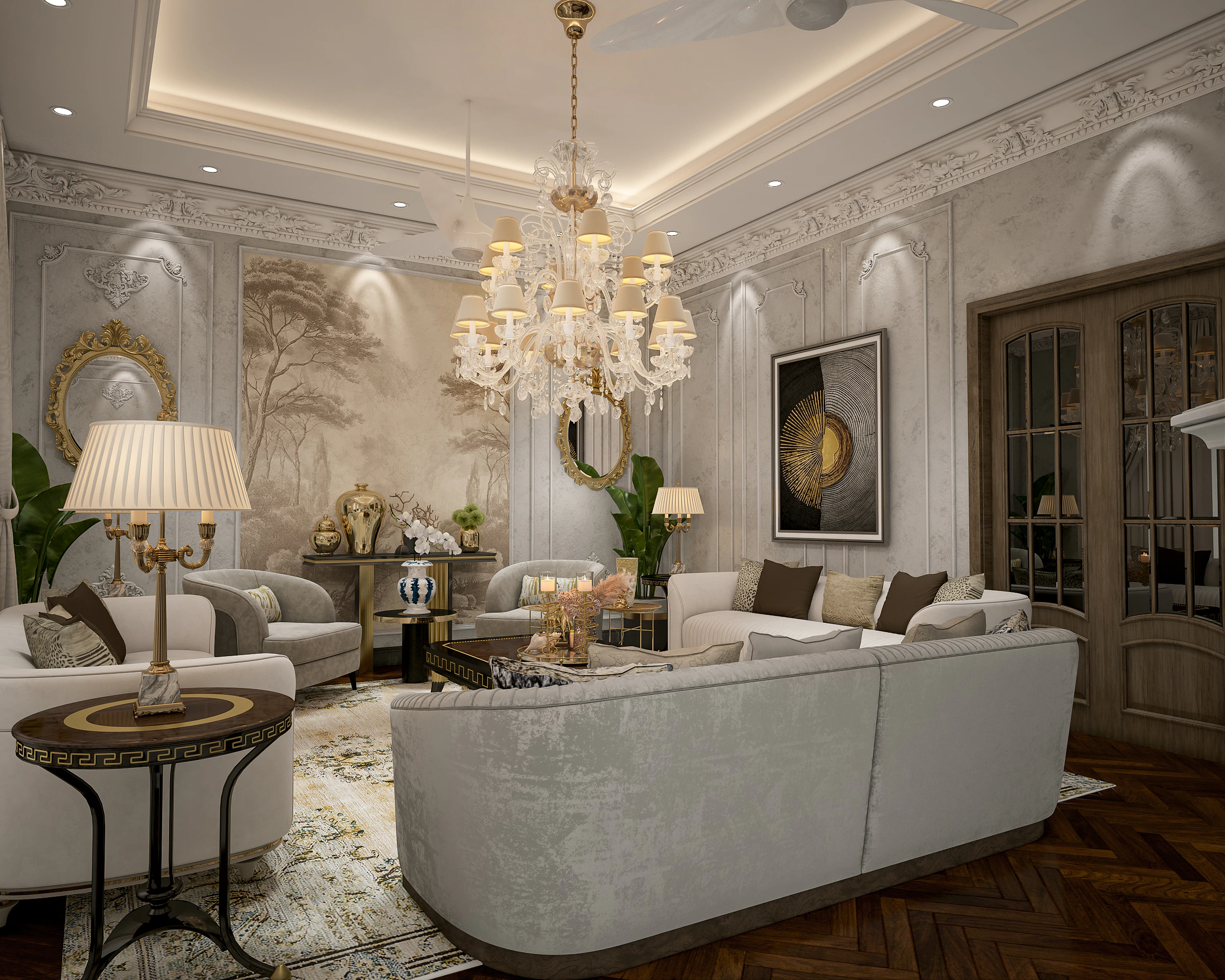A Classical Drawing Room by SA Designs & Associates