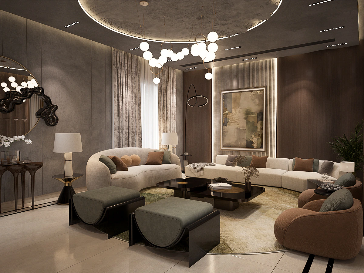 A Sculptural Living Lounge by SA Designs & Associates